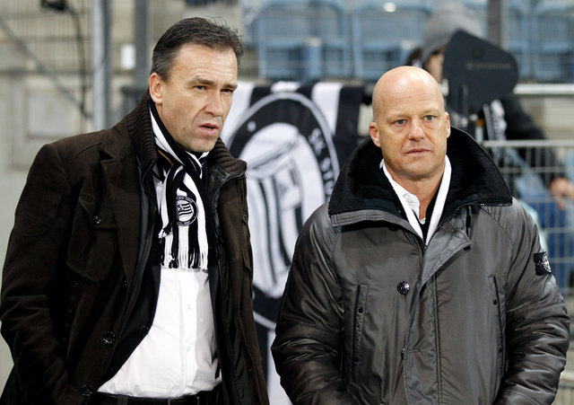 Wohin führt der Weg des SK Sturm? Die Führungsriege rund um Präsident Christian Jauk und GM Gerhard Goldbrich (r.) hat viel zu tun. | Foto: GEPA