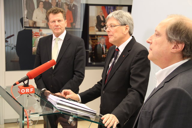 LR Wolfgang Waldner, LH Peter Kaiser und LR Rolf Holub