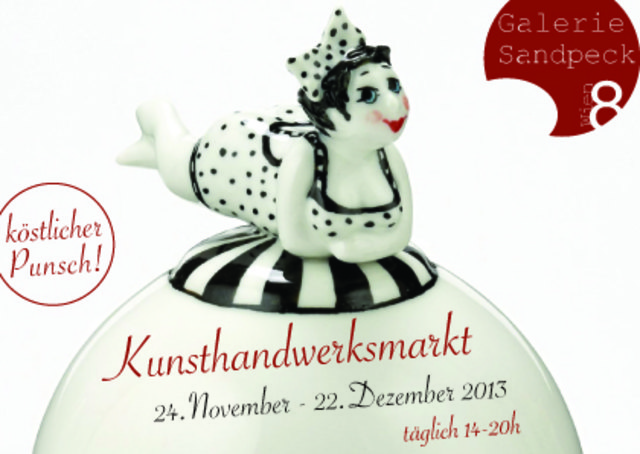 Vanillekipferl mit Rotwein- und Früchtepunsch am 4.Adventsonntag von 14-20Uhr am Kunsthandwerksmarkt in der "Galerie Sandpeck Wien 8" Josefgasse 1: