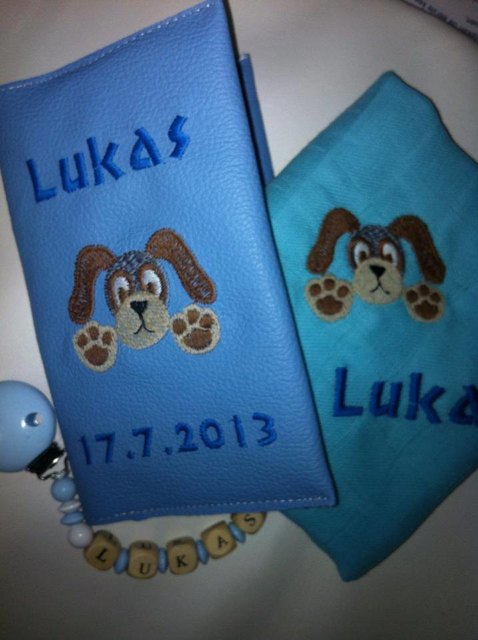 Schnullerkett+Mutterkindpass Hülle+Schmusi