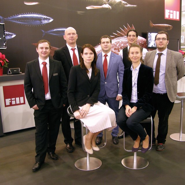 Erfolgreicher Messeauftritt in Moskau: Das Fill Messeteam freut sich über große Nachfrage seitens der russischen holzverarbeitenden Industrie auf der Woodex 2013.