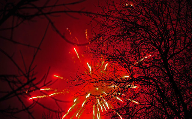 Die Feuerdrachen flogen über Riedersbach in der Gemeinde St. Pantaleon.