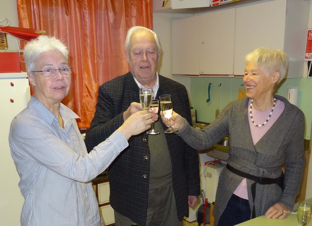 Direktorin Christl Chlebecek, Kustos Herbert Hüpfel und Jutta Kodek.