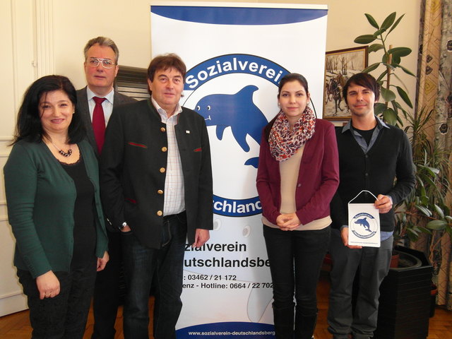 Maria Pichler, BH Helmut-Theobald Müller, Sozialvereins-Obmann Josef Steiner, Projektleiterin Susanne Sackl und Alexander Steinhöfler.