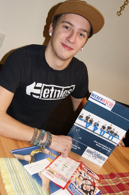 Paul Blasl ist derzeit der einzige von 24 Lehrlingen bei Weber-Hydraulik, der die Lehre mit Matura absolviert.
