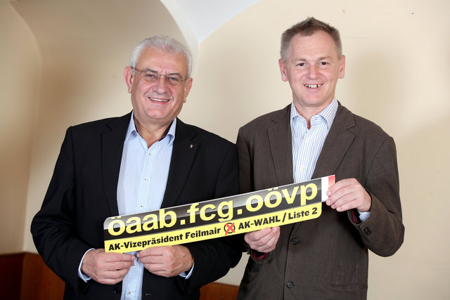 AK-Vizepräsident Helmut Feilmair (li.) und Franz Brunnmair.