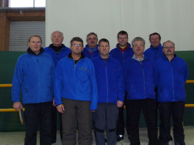 Schweinbach 1 und Schweinbach 2 mit den Schützen Gattringer, Ratschenberger, Guttmann, Minichberger, Schinagl, Lang, Müller, Sektionsleiter Wöckinger und Gaffl