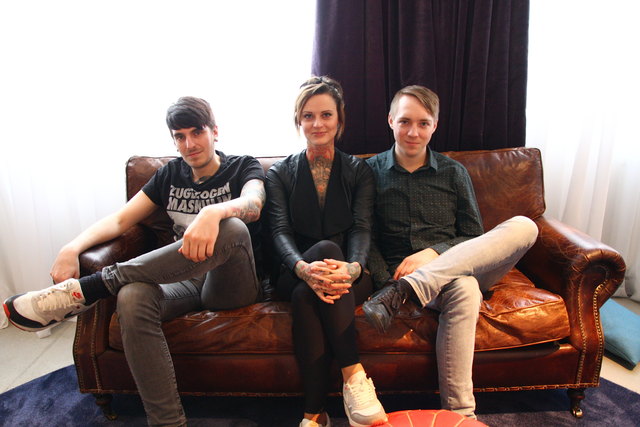 Christoph Deckert, Jennifer Weist, Johannes Walter von Jennifer Rostock rocken am 29. Jänner in der Arena