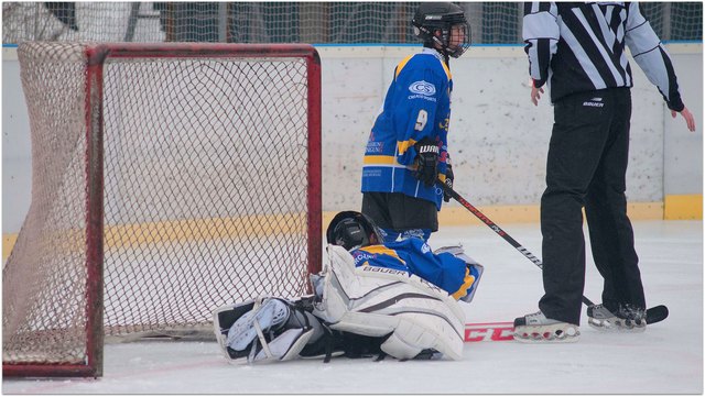 ... der starke Rückhalt der U14, Goalie Konstantin Gouvianakis (Bild: Killinger)