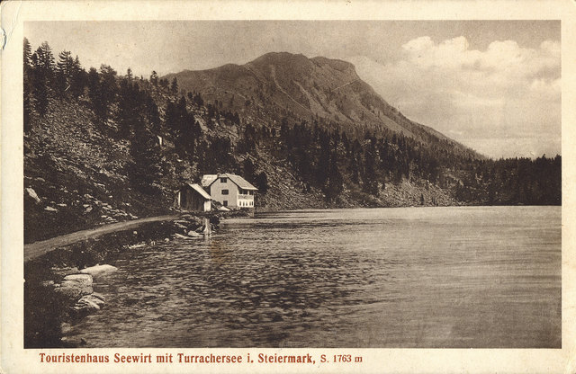Touristenhaus Seewirt mit Turrachersee 1763 m, Stmk - Verlag Hans Herbst etwa 1920 - Ohne Copyright-Vermerk