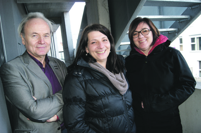 Schulbegründer: Georg Neuhauser, Edda Obermair (Mitte), Ingrid Weichselbaumer.