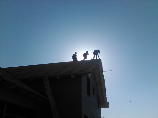 working in the sun