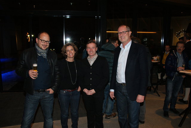 Architekten Michael Fuchs und Barbara Poberschnigg (parc ZT gmbh), Christian Schmid und Bgm. Werner Kurz.