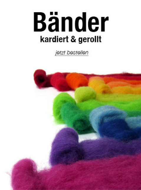 Schafwolle im Band kardiert im Shop bestellen