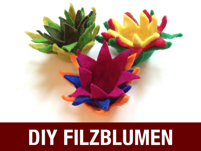 Anleitung und Schafwolle sind im Filz-Kit für Filzblumen enthalten
