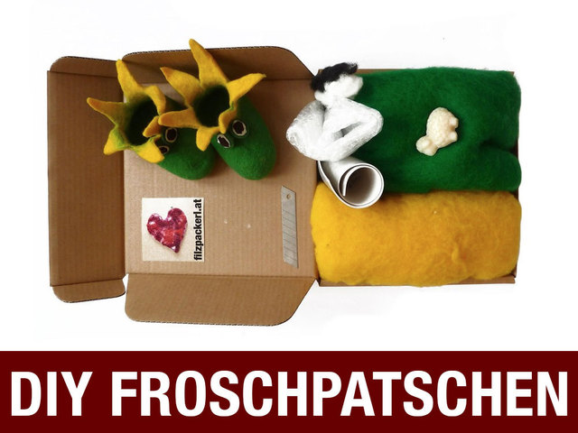 Lustiges Froschpatschen Filz-Set