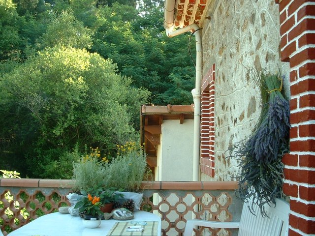 Terrasse der Ferienwohnung der Familie Tischler