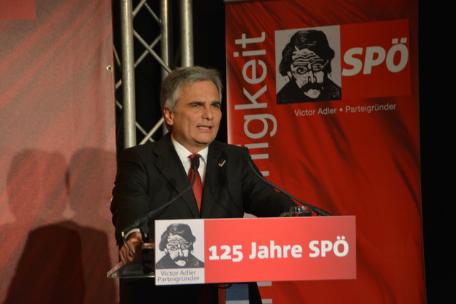 Bundeskanzler Werner Faymann betonte in seiner Rede die Bedeutung der Partei.