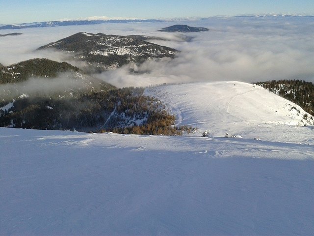 Blick zurück zum Aufstiegsweg