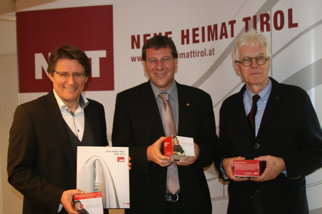 Feiern 75 Jahre NHT: GF Hannes Gschwentner, AR-Vors. Jakob Wolf, GF Klaus Lugger