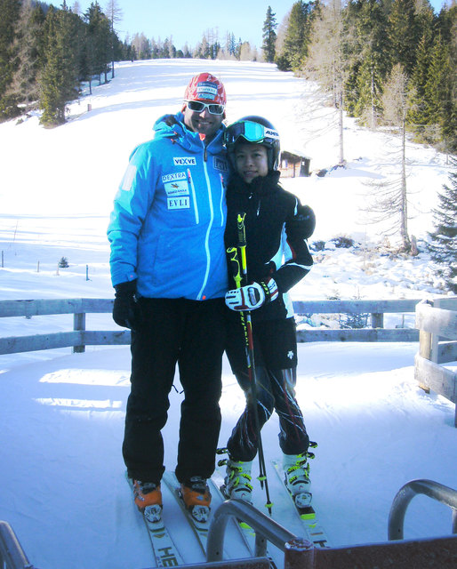 Vanessa Mae mit Franz Moser und beim Lifteinstieg | Foto: KK