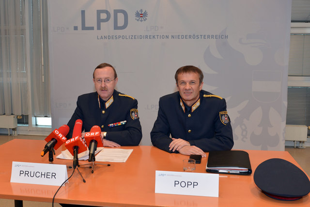 Landespolizeidirektor Franz Prucher und Landespolizeidirektor-Stv. Franz Popp | Foto: LPD NÖ/D. Höller