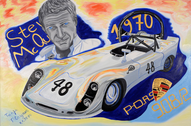 Porsche art - Porsche pop art - Pop Art Image Mythos Porsche 908 - Steve Mc Queen