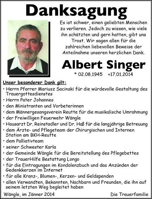 Sie sucht ihn reutte