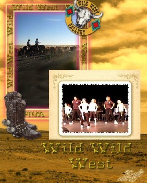 Clogging Concert und Rinder der 'New Haven Ranch' im US-Staat Wyoming