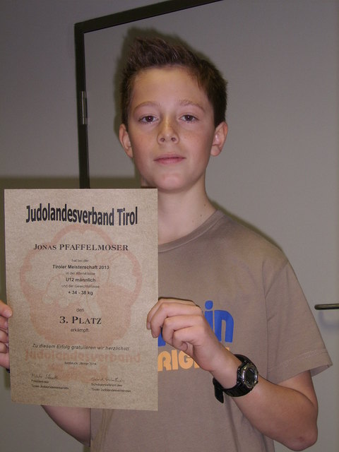 Der Gymnasiast Jonas Pfafflmoser ist Drittplatzierter bei den Judo-Schulmeisterschaften. | Foto: Foto: BRG Imst