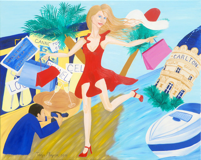 Pop Art of famous pop art artist Tanja Playner - artwork "Princess of Cannes"
