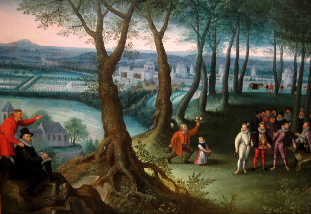 Um 1590 - Lukas v.Valkenborch - Links St.Laurenz , im Hintergrund das Neugebäude