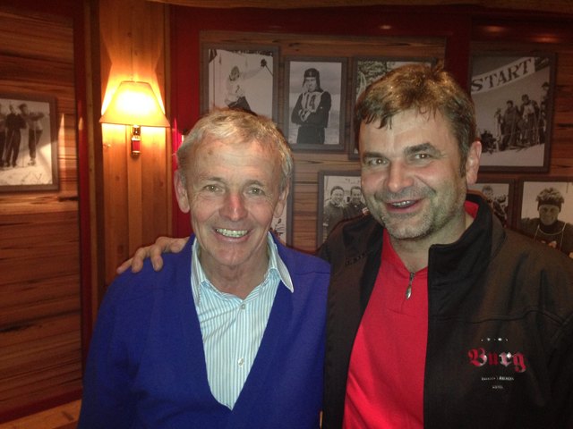 Gerhard Trenker, Wöllersdorfer Bauunternehmer, mit Skilegende Egon Zimmermann. | Foto: privat