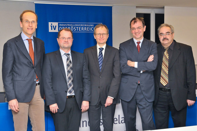 Giuseppe Delmestri, Manfred Asamer, Johann Bacher, Erich Wiesner und Herbert Kalb (v. l.). | Foto: IV OÖ