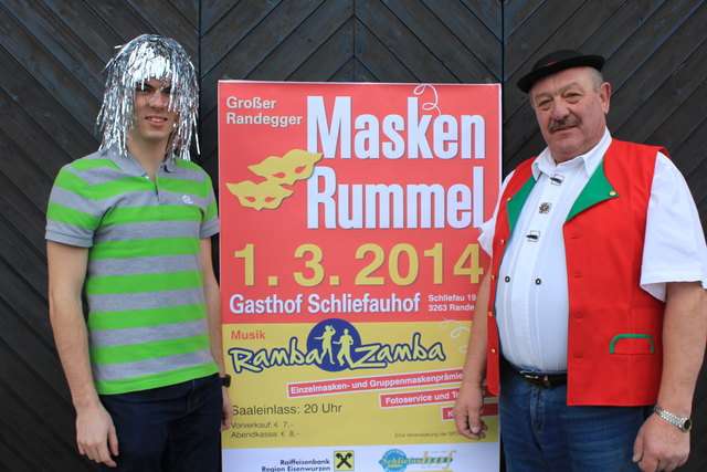 Der Große Randegger Maskenrummel wird im Schliefauhof über die Bühne gehen. | Foto: Wögerer