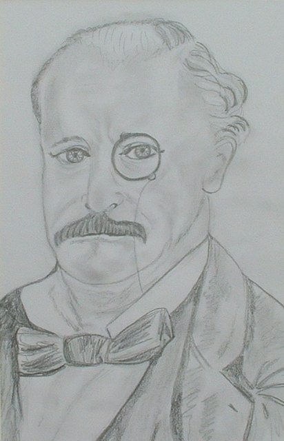 B.HILL Skizze von Eugéne Mazél