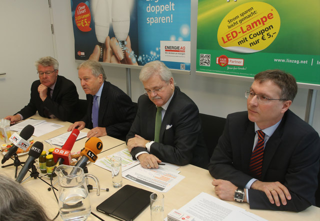 Hans Zeinhofer, Leo Windtner, Alois Froschauer und Robert Mayr (v. l.).