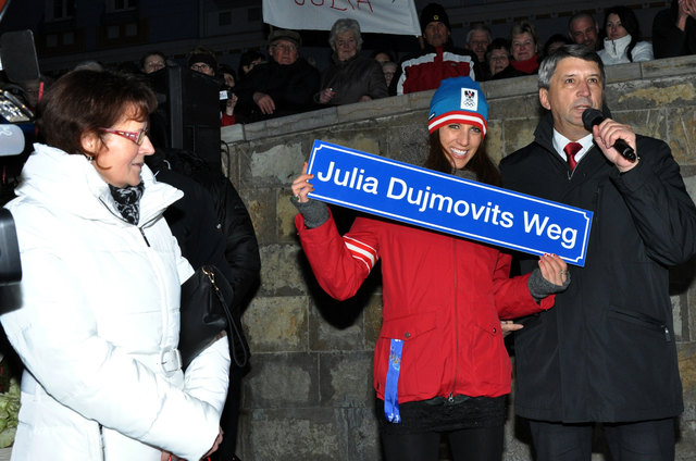 Nach Olympiasiegerin Julia Dujmovits wird in Güssing eine Straße benannt. | Foto: Josef Lang
