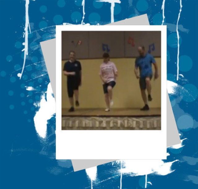 Clogging-Instructor Matt Ellinger aus California mit Assistenten Mackenzie and Kirscha