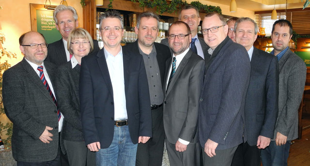Dieter Holzer, Karl Schwarz, Sabina Müller, Andreas Krenn, Nationalrat Werner Groiß, Gottfried Wieland, Peter Weissenböck, Reinhart Blumberger, Dietmar Schimmel, Herbert Aumüller, Mario Müller-Kaas (v.l.). | Foto: WK Zwettl