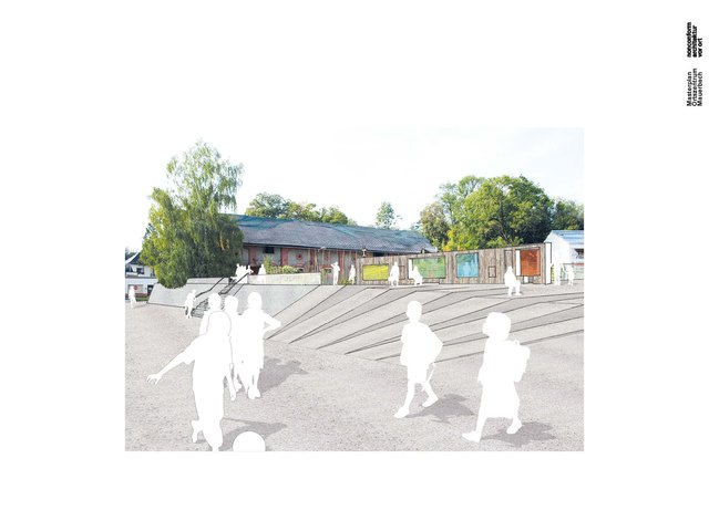 Eine Stufen-Rampenlandschaft könnte zur Überbrückung lästiger Niveau-Unterschiede dienen. | Foto: nonconform architektur vor ort
