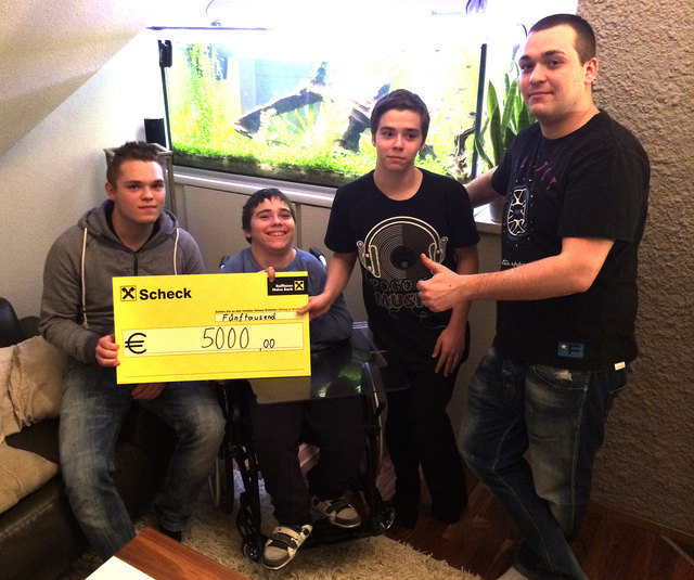 V.l.n.r.: Kevin Thomaser, Sebastian und Fabian Adlmann, Manuel Angeler | Foto: kk