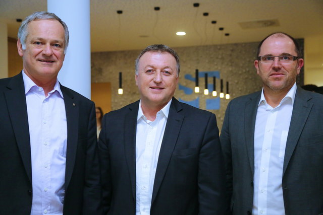 Hugo Steiner, Karl Dauerböck und Norbert Praschl (v. l.) waren bei der Clean Lounge in Traun dabei.