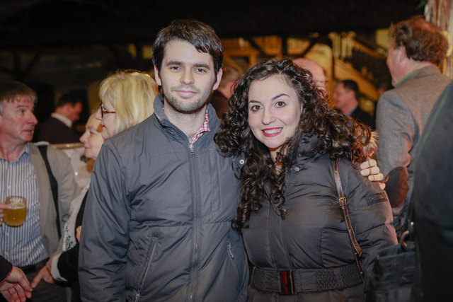 Innviertler Bier vereint Nationen: Angela Acampora und José Manuel Coloma.