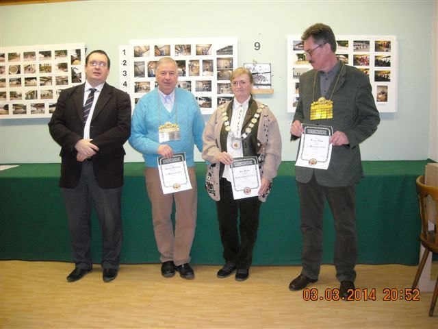 Oberschützenmeister Peter Aitonitsch,2. Marschall Johann Klemisch, Schützenkönigin Ilse Wicha, 1. Marschall Franz Diem | Foto: privat