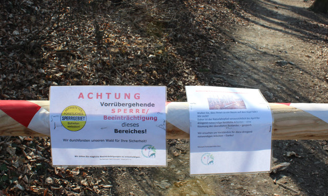 Der Naturlehrpfad ist momentan gesperrt