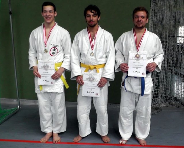 Ulrich Fiala, Gold und Neulingsmeistertitel - 77kg, Dennis Erdogan, Silber - 77kg, Stephan Ecker, Bronze - 84 kg.