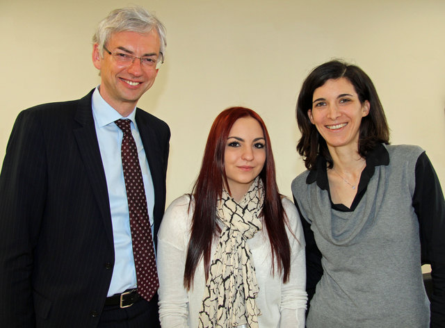Michael Strugl mit Viktoria Puchner und Martina Engelberger (re.). | Foto: Land OÖ