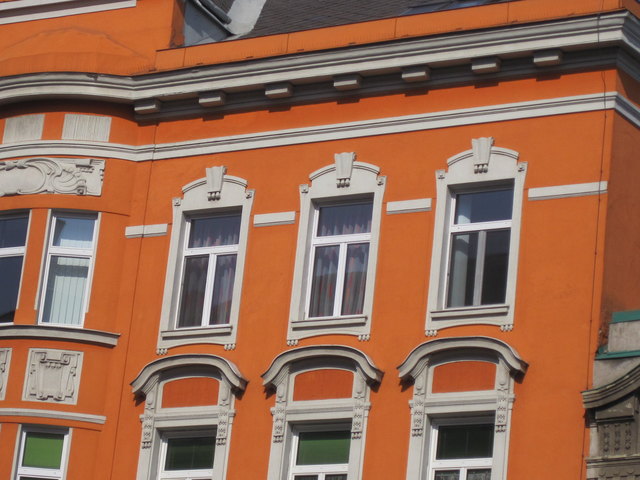 Hingucker: Am Spitz findet sich diese wunderschöne Hausfassade.