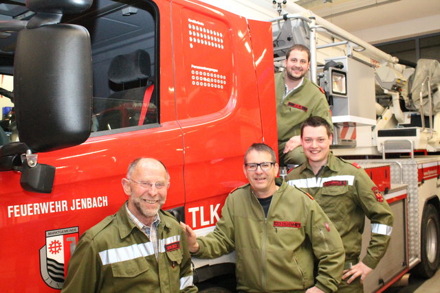 Ausbilder: Ernst Digruber, Wolfgang Haberditz, Alexander Aschenwald, Sebastian Atzl (v.l.)